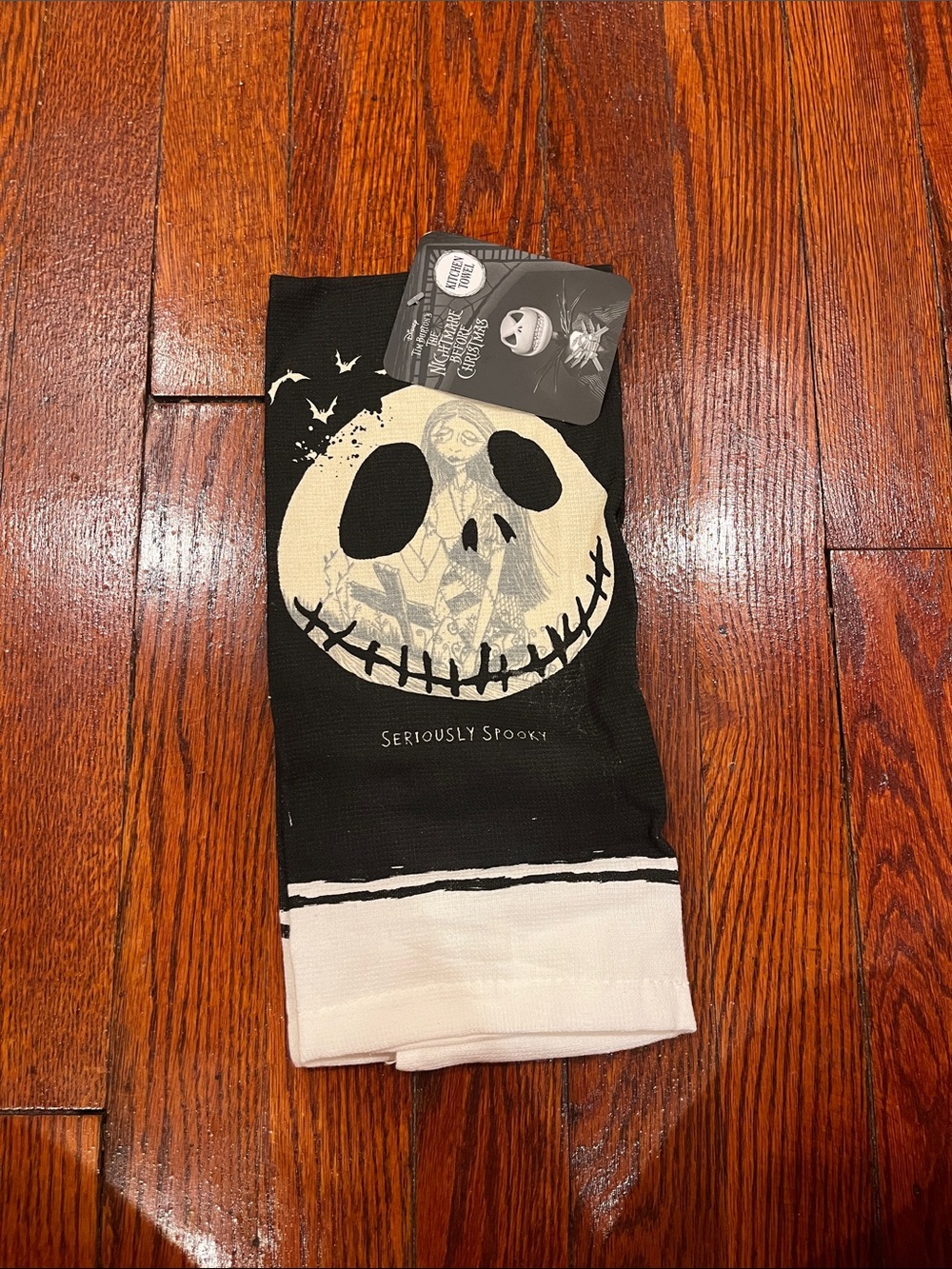 The Nightmare Before Christmas Jack Skellington Kitchen Towel - Black & Cream
